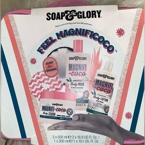 Brand New Soap & Glory FEEL MAGNIFICOCO Gift Set (Body Scrub, Lotion, & Wash)